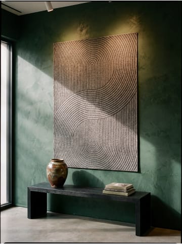 KADIMA DESIGN Läufer Geometrisch flachgewebt pflegeleicht Wohnzimmer Flur in Anthrazit