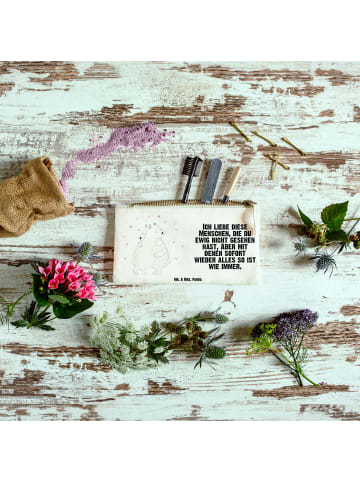 Mr. & Mrs. Panda Kosmetiktasche Eisbär Umarmen mit Spruch in Weiß