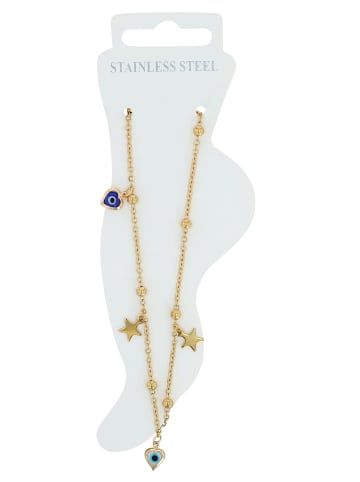 Adeliás Damen Anhänger aus Edelstahl mit Perle in gold