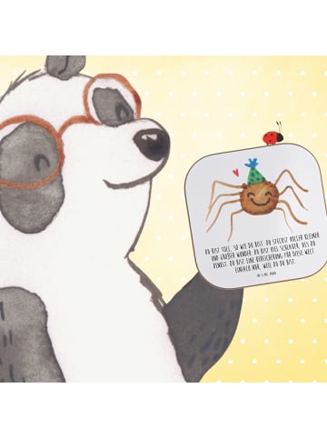 Mr. & Mrs. Panda Tisch-Untersetzer Spinne Agathe Party mit Spruch in Weiß