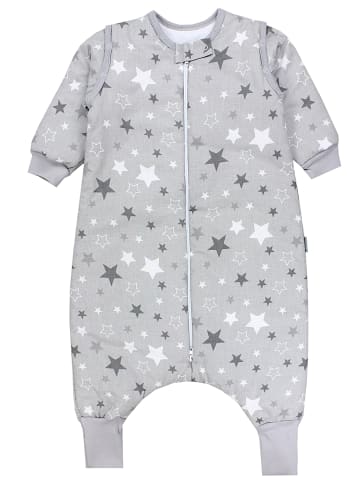 TupTam Winterschlafsack mit Armen Beinen in grau/weiß