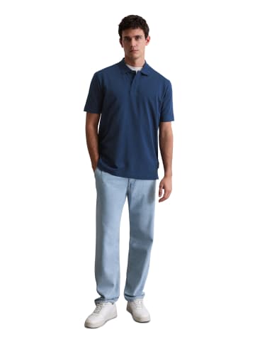 Marc O'Polo DfC Poloshirt Seersucker regular in Iris Ink