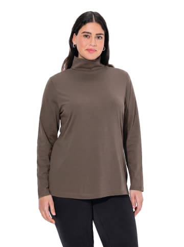 Ulla Popken Shirt in dunkles taupe