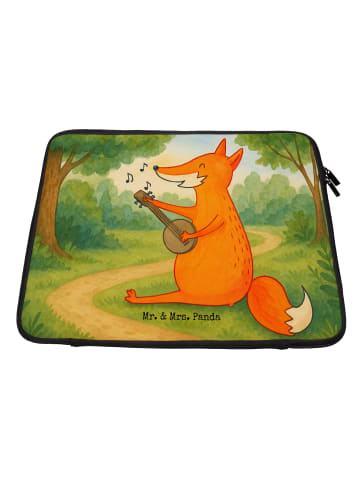 Mr. & Mrs. Panda Laptop Tasche Fuchs Gitarre Design ohne Spruch in Weiß