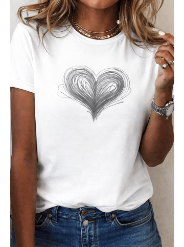 RMK T-Shirt Big Love WEISS-Grau