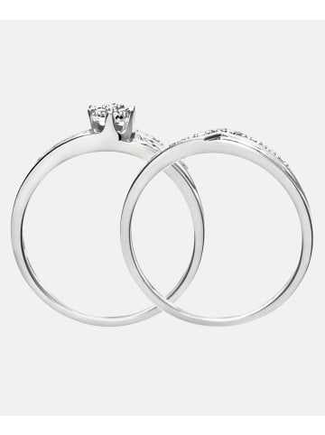Diamant L'éternel Ring aus 375 Weißgold mit 0.12 Karat Diamant