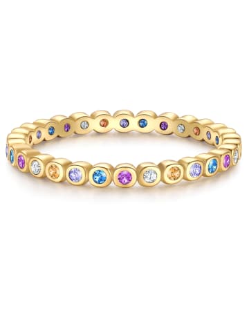 Glanzstücke München Ring aus Sterling Silber mit Zirkonia in gelbgold