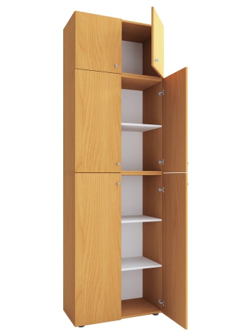 VCM  XXL Schuhschrank Kleiderschrank Schrank Lona 5f A in Buche