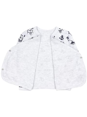 TupTam Baby Jungen Langarm Wickelshirt 5er Set in blau/grau