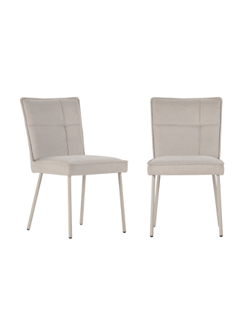 CALICOSY 2er-Set Stühle ELINA in Creme - (W) 49,5 x (H) 50,5 x (L) 60 cm