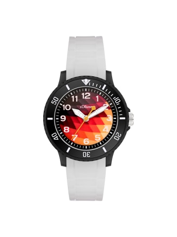 s.Oliver Armbanduhr Fußball in weiß