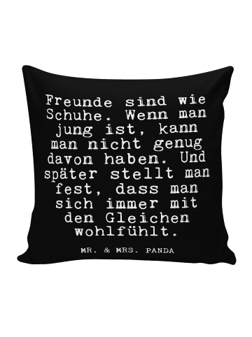 Mr. & Mrs. Panda kuschelkissen 40x40 Freunde sind wie Schuhe....... in Schwarz