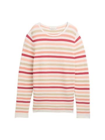 Tom Tailor Pullover in peachy knit stripe design