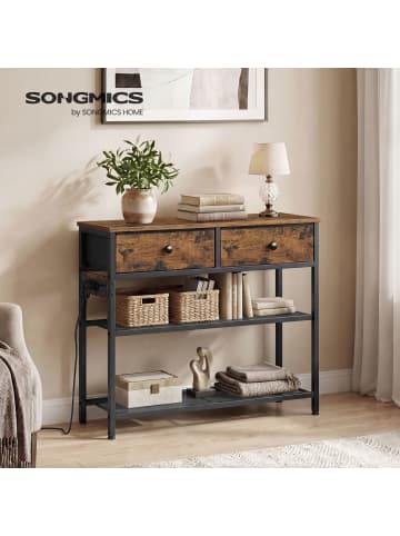 SONGMICS Konsolentisch Bellah in Vintage-Braun - (B)30 x (H)78.7 x (T)76.7 cm