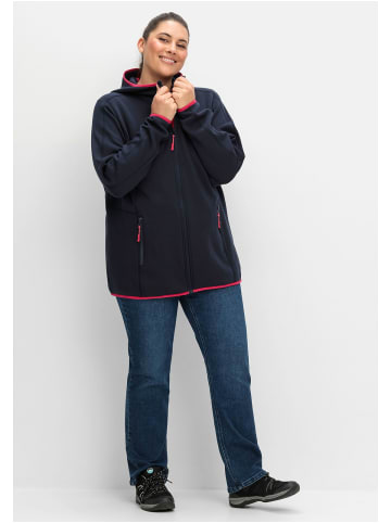 sheego Funktionsjacke aus Fleece in tiefblau