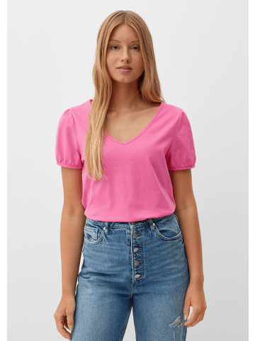 QS T-Shirt kurzarm in Pink