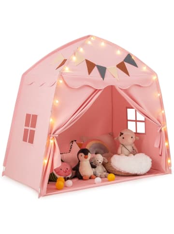 COSTWAY Spielhaus Kinder Indoor in Rosa