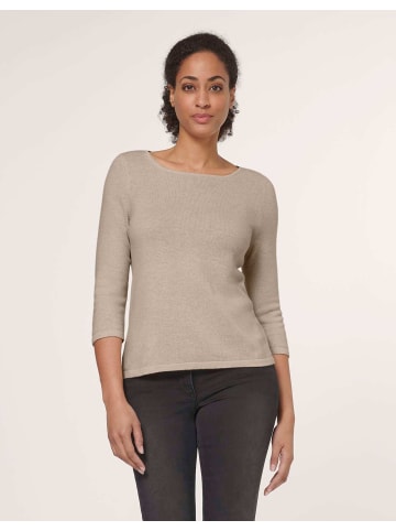 MADELEINE Kaschmirpullover mit U-Boot-Ausschnitt in berber