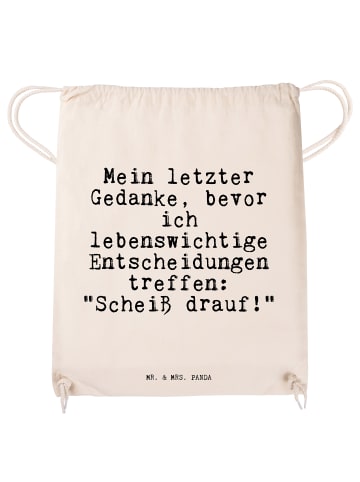 Mr. & Mrs. Panda Sportrucksack Mein letzter Gedanke, bevor... mi... in Creme