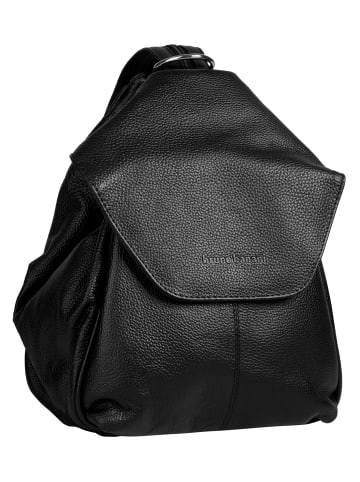 Bruno Banani Rucksack echt Leder in schwarz