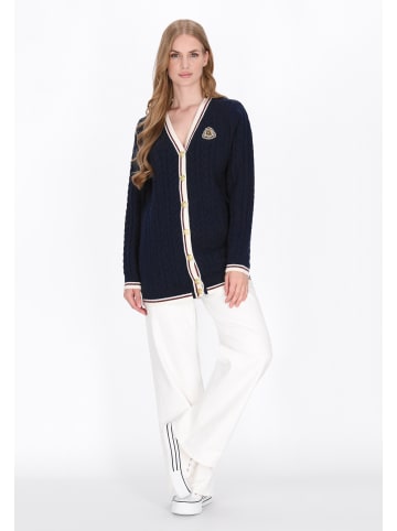 DreiMaster Maritim Cardigan in navy offwhite wine red