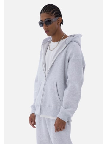 COFI 1453 Basic ZIP Hoodie in Grau-Melange