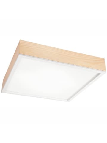 Licht-Erlebnisse Deckenlampe (B)48 x (L)48 x (H)9 cm in Pinie Weiß