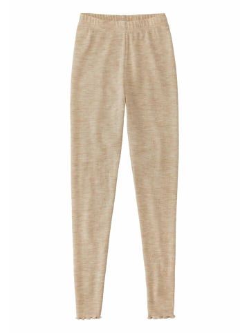 Hessnatur Hessnatur Leggings Pointelle aus reiner Bio-Merinowolle in sand