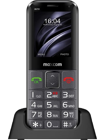 Maxcom MAXCOM MM 730 Handy 2G Bluetooth Taschenlampe SOS-Taste in Schwarz
