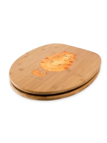 Mr. & Mrs. Panda Toilettenbrille Katze Frühaufsteher ohne Spruch in Braun