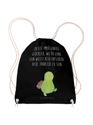 Mr. & Mrs. Panda Stofftasche Schildkröte Pfeifen mit Spruch in Schwarz
