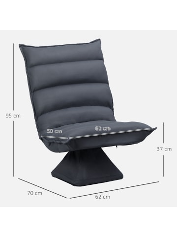 HOMCOM Bodenstuhl in Dunkelgrau 62L x 70B x 95H cm
