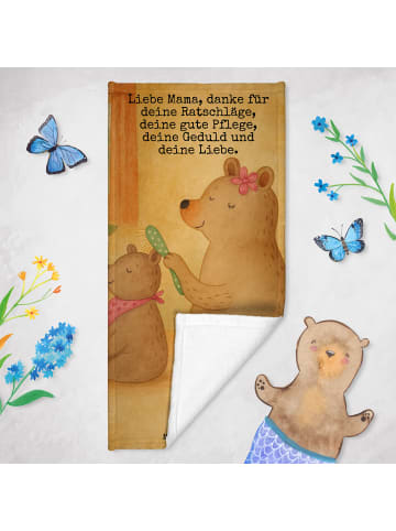 Mr. & Mrs. Panda Handtuch Bär Kind Design mit Spruch in Weiß