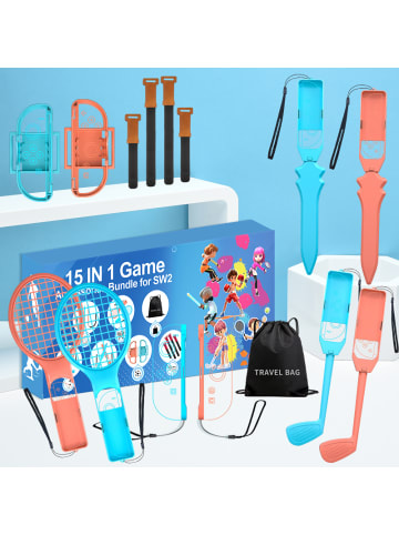 Wisam® Switch 15-in-1 Familien Zubehör Set Orange-Blau