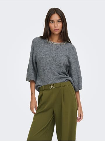 JDY Strickpullover in Dark Grey Melange