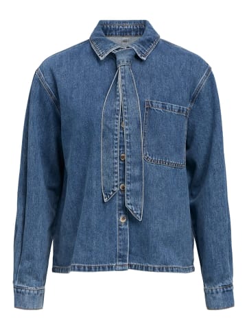 Object Bluse in Medium Blue Denim