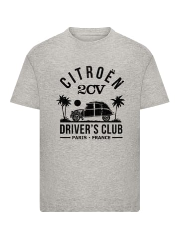 F4NT4STIC T-Shirt Citroën 2CV Driver's Club Black Beach in grau meliert