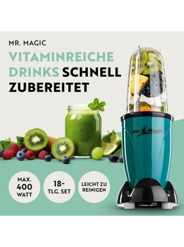 Gourmet Maxx Mixer Mr. Magic 18-tlg. 400W schwarz/smaragd  grün
