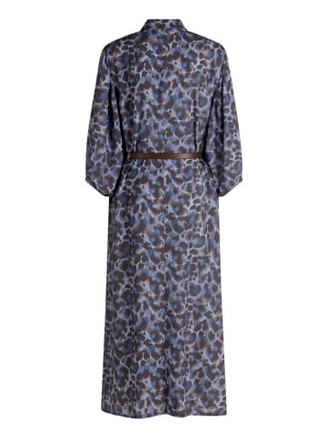 Betty Barclay Hemdblusenkleid mit Bindegürtel in Blau/Braun