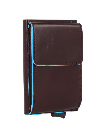 Piquadro Blue Square Kreditkartenetui Leder 6 cm in mahogany