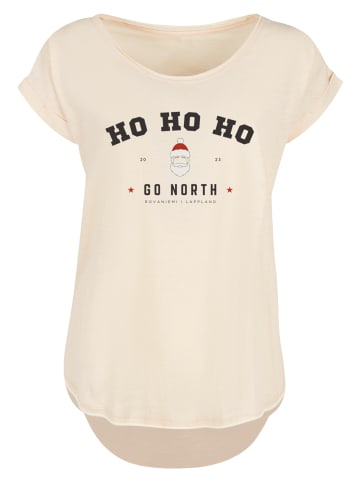 F4NT4STIC Long Cut T-Shirt Ho Ho Ho Santa Claus Weihnachten in Whitesand