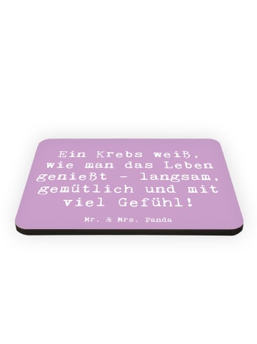 Mr. & Mrs. Panda Magnet Spruch Krebs Genießer mit Spruch in Lavendeltraum