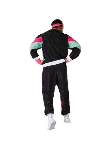 tectake Herrenkostüm  Retro 80er 90er Jahre Jogginganzug  Bunter Retro-Style: Jacke und