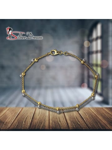 SilberDream 925 Silber vergoldet (Gelbgold 333) Damen SilberDream Armbänder Kugeln ca. 19cm
