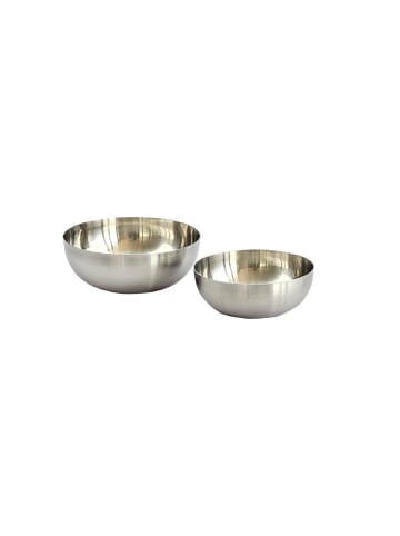 MATO Snackschalen-Set Schüssel mattierter Knaberschüsseln Snacks in Silber