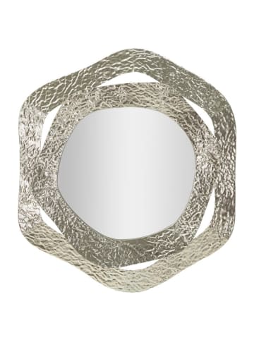 Mauro Ferretti Silberner Metall-Wandspiegel 66x6x75 cm.