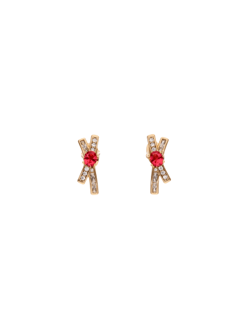 faina Women Earrings in Rose Gold Red