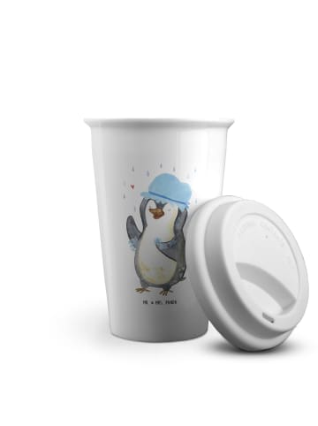 Mr. & Mrs. Panda Coffee To Go Becher Pinguin Duschen ohne Spruch in Weiß