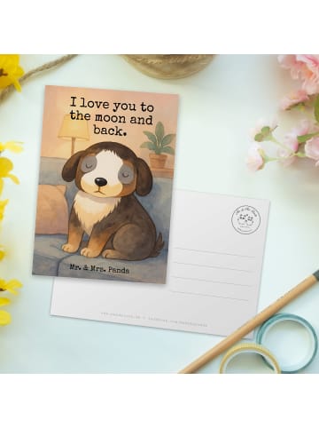 Mr. & Mrs. Panda einzelkarte Hund Entspannen Design mit Spruch in Weiß