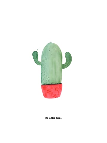 Mr. & Mrs. Panda Getränkeflasche Kaktus Wut ohne Spruch in Weiß